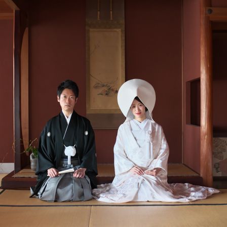 和室ならではの静謐な雰囲気と白無垢+綿帽子|つば甚の写真(51028165)