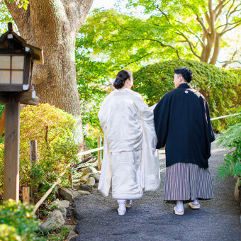 せっかくの和装なので素敵なロケーションで思い出の1枚に。