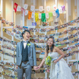 写真をガーランドにして、ゲストの方をお出迎え!