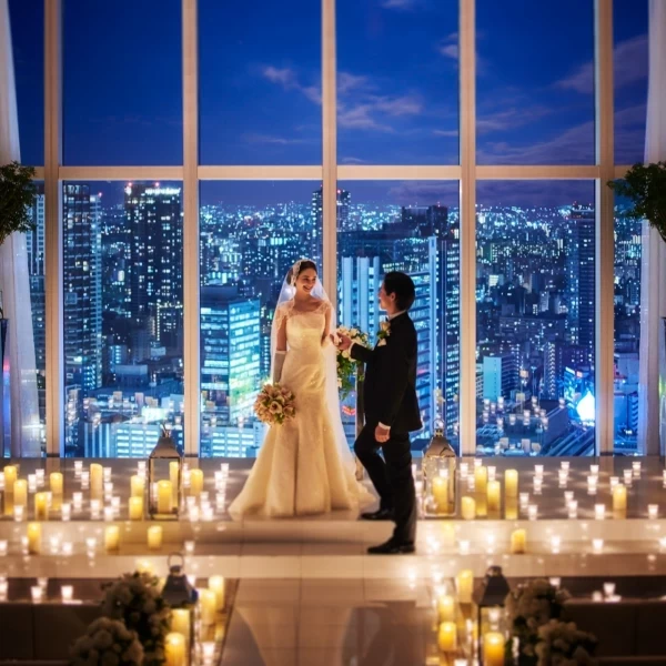【装花10.5万円分プレゼント】ロマンティックな夜景をバックにワンランク上のパーティに