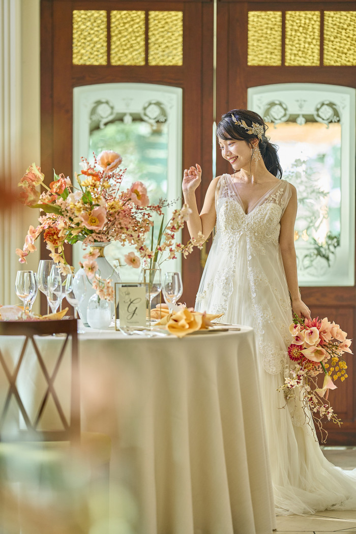 花嫁の美しさを一層引き立てる素材やデザイン…本物志向の花嫁にもきっとご満足いただけるはず。