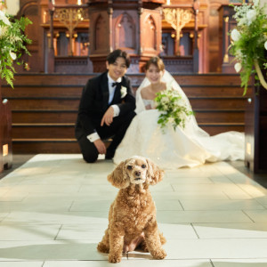 ワンちゃんも一緒にウエディング|ノートルダム周南/FIVESTAR WEDDINGの写真(53041487)