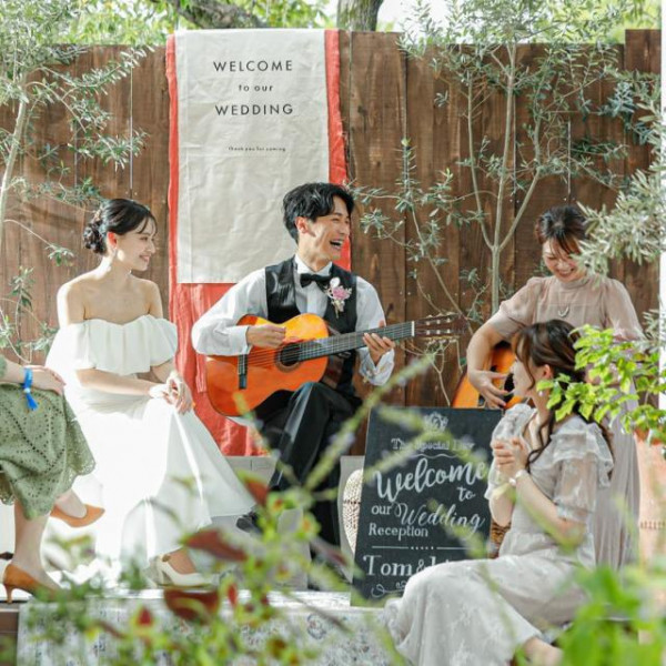 全気候型のガーデンは、ゲストと楽しく会話をできる空間