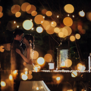 冬のシーズン限定のイルミネーションで幻想的な雰囲気に*