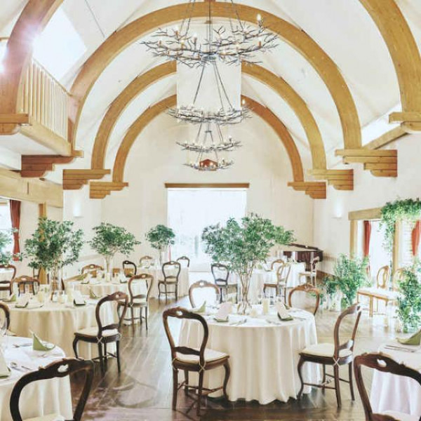 ナチュラル×上質どちらも叶える2階建て吹き抜けアーチ型天井で室内にいても自然光と緑を贅沢に堪能