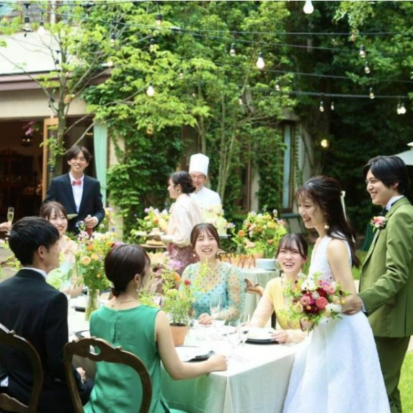 貸切ガーデンはBBQやデザートビュッフェなど自由に使える◎フォトスポットとしても特別なお写真を！