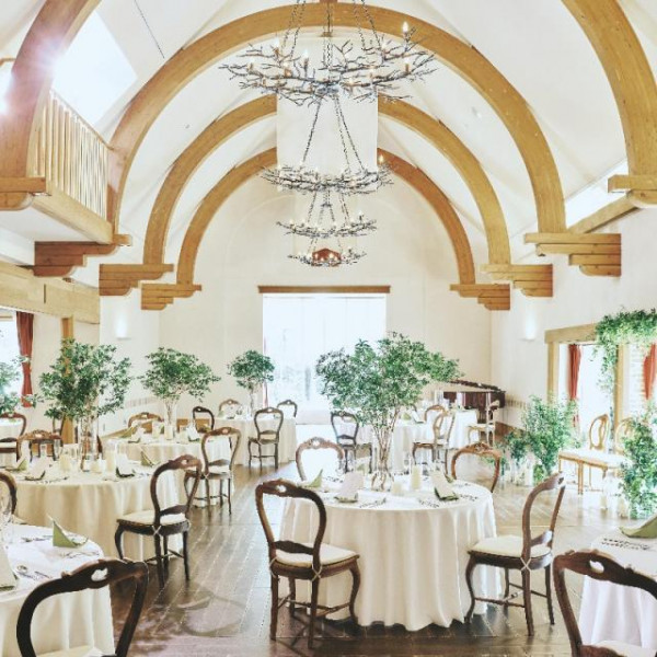 2階建て吹き抜け*開放的な空間でゲストもおふたりも自然体で過ごせるパーティーに