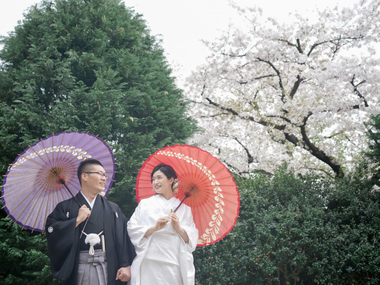 樹齢120年の桜と共に歴史を感じながらの結婚式*前撮りも◎