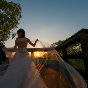 夕日がきれいな屋上テラス。フォトジェニックな一枚を。|マリエール ガーデン バーベナの写真(23691017)