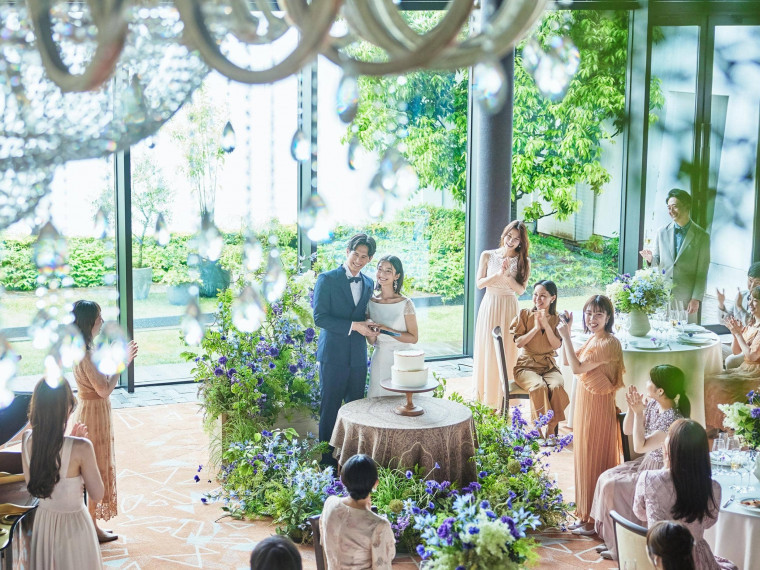 パーティ会場にはガーデンが併設、まるで自然の中にいるかのよう