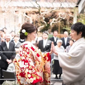 「手合わせの儀」ヒカリヤオリジナルの祝言人前式のワンシーン。|ヒカリヤ（国登録有形文化財）の写真(31263565)