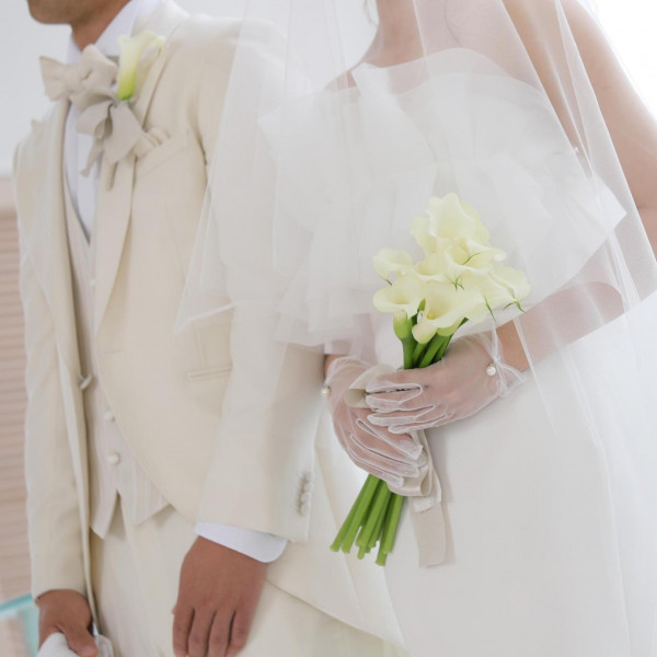 憧れのドレス姿の写真を