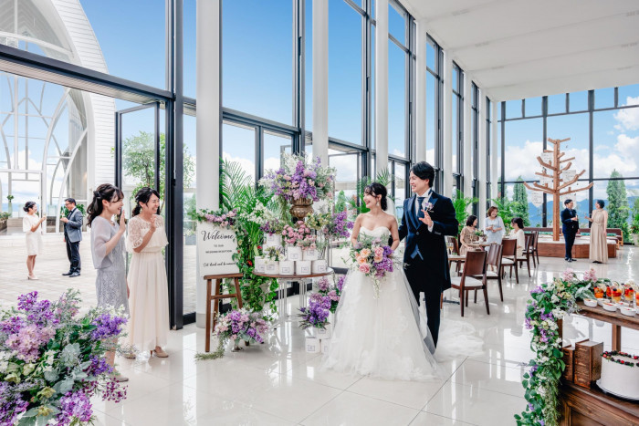 ロビーも貸切だからゲストをお出迎えすることも!