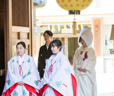 両家ご参列者様、新郎新婦様ご入場