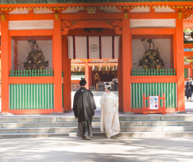 おふたりで神様にご挨拶に