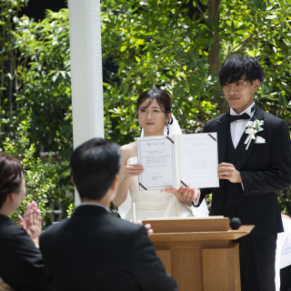 ガーデンウェディング人前式は、ナチュラルなゲストが証人のオリジナウェディング♪
