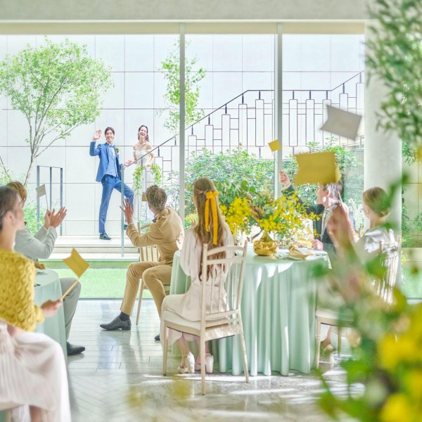 ナチュラルな雰囲気が漂うパーティ会場