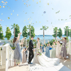 琵琶湖の景色に癒されながら 解放感あふれるガーデンシーンを|NIHO -Dramatic scene wedding-（ニホ ドラマティックシーンウエディング）の写真(38667520)