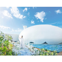 駅からは遠いですがおしゃれな式場」｜チャペルは繭をイメージした