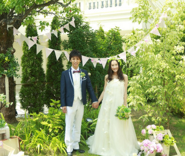 たくさんの緑に囲まれ素敵なお写真も撮れる、ガーデンテラス!