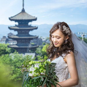 八坂の塔を望むチャペルはおふたりの誓いの瞬間をより印象的に演出|KIYOMIZU京都東山（キヨミズ京都東山）の写真(8840280)