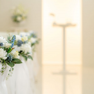 花嫁が幸せになれると言い伝えられるサムシングブルーのお花|THE LITTLE WEDDING 一の糸（ザ リトルウェディング 一の糸）の写真(12699128)