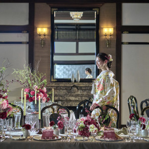SEIGA -清雅の間- 贅を極めた祝宴の美 収容人数～78名|百花籠（ひゃっかろう）- Neo Japanesque Wedding -の写真(23420973)