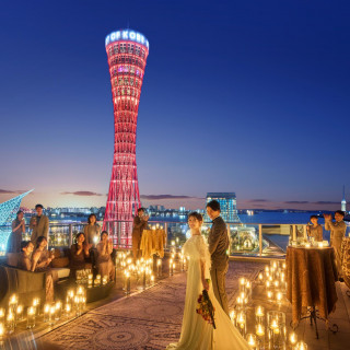 神戸を一望できる特別な景色でナイトウエディングも大人気♪
