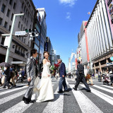 銀座交差点で撮るロケーション撮影!!ヘアメイクリハーサルも兼て行うスムーズかつリーズナブルなプランが人気!!
