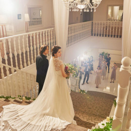 \主役級の花嫁体験/純白チャペル×大階段×牛フィレ試食付き