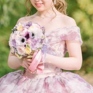 ドレスとお揃いのウエディングブーケ♪より一層華やかに魅せてくれる|「最高の一日」～Wonderful Wedding～の写真(27103630)
