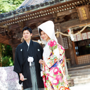 石浦神社では、白無垢や色打掛での衣装がおススメです。|ジャルダン ポール・ボキューズ（しいのき迎賓館内）の写真(5188639)