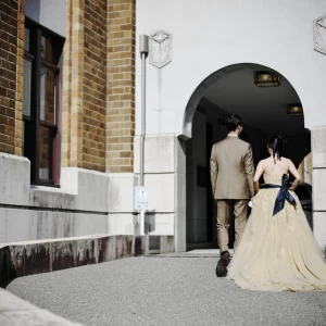 ポイントのネイビーのリボンがアクセントに。|ジャルダン ポール・ボキューズ(しいのき迎賓館内)の写真(29354430)