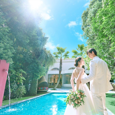 青空と緑、風に漂う花びら、野鳥の声・・・ゲストも笑顔になれる一日を描き出す理想の舞台がここに