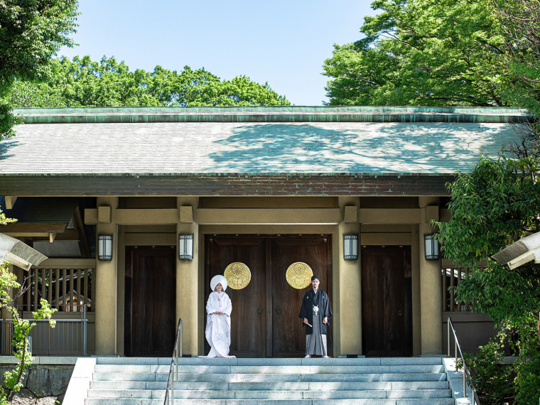 本格神社と開放的な会場で密にならずに安心・安全に結婚式を