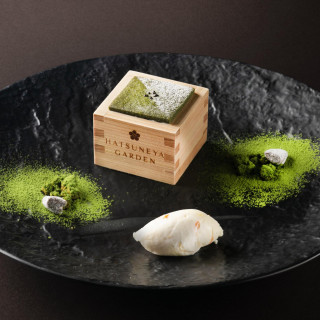 【人気の一皿】河越抹茶を使用した枡のティラミス