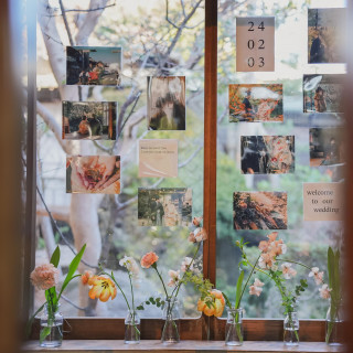 ゲストとの思い出、ふたりの思い出をウェルカムスペースに。ゲストにとっても追懐の時間に