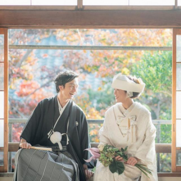 挙式会場から望む緑たち