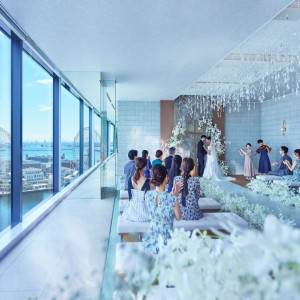 特別な空間でのセレモニーはゲストにとっても記憶に残る時間に|YOKOHAMA MONOLITH ～横浜モノリス～の写真(54520351)