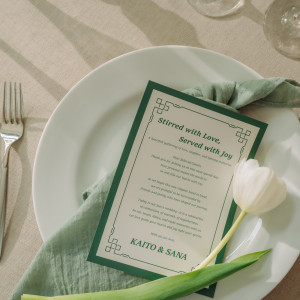 ナフキンフワラーもプレゼント。花博をした式場だからこそ、お花にはこだわりを持ってお手伝いします。|鶴見ノ森 迎賓館の写真(52587325)