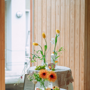 受付装花もご提案可能|鶴見ノ森 迎賓館の写真(52587695)