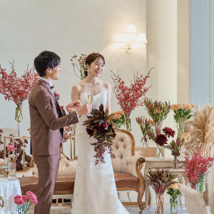 衣裳店直営の結婚式場だから、衣装と会場のトータルコーディネートが可能♪|ウェディングコート エミリア（Wedding Court EMILIA）の写真(33931382)