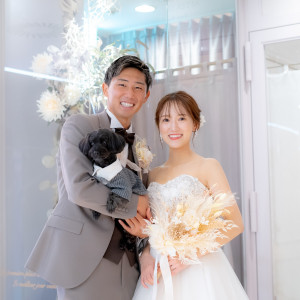 特別な日のおめかしをしたペットとの結婚式・フォトウェディングも叶います|チャペル・ド・コフレの写真(43203732)