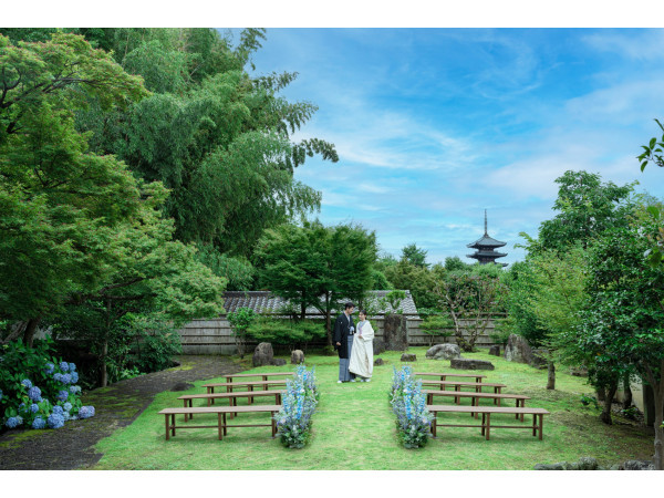 京都らしい八坂の塔を借景に叶える特別な和婚式