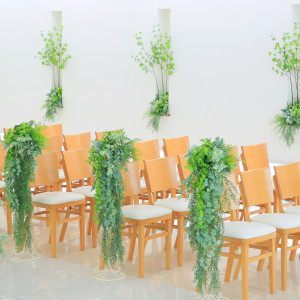 緑のチャペルは、ナチュラルなのに、上品で素敵な挙式が叶います。|グランシア須賀川の写真(1994968)