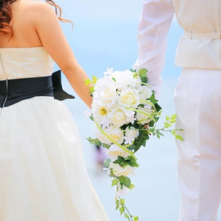 こーんなにボリューム満点なブーケもオススメです♡白と緑のコントラストが素敵です！♡グランシア須賀川♡