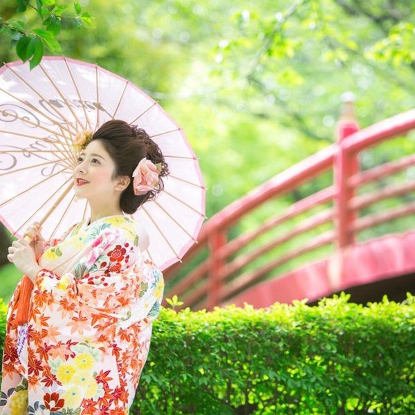 和装での一枚✨着物の華やかさ×新緑=とびきりの一枚!の完成です
♡グランシア須賀川♡|グランシア須賀川の写真(1010779)