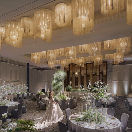 海外のパーティーを思わせるスタイリッシュな空間。