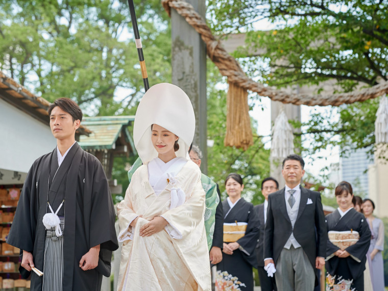 ゲストハウス併設で会食も安心の神社結婚式