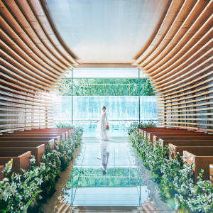 木の温もりや水の煌めきが美しいチャペル|辻家庭園 ～前田家家老旧横山家迎賓館～（金沢市指定文化財）の写真(56055903)